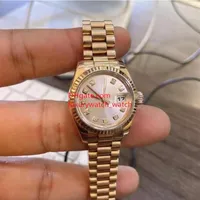 Luxury Women Watches Big Magnifier 179171 179174 179175 26mm Sapphire Glass Mechanical Automatic Gold Steel Bracelet Ladies Watch 249A