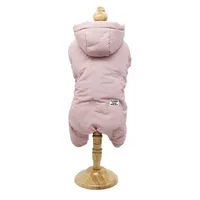 Fashion Pink Grey Colors Clothes for Dogs 2020 Autumn and Winter Dog Jumpsuits Warm Cotton Padded Four-legged Pet Clothes357J