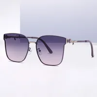 Two-color polarized sunglasses women's big LOGO sun glasses top quality sunshade sunscreen 2023 new progressive color sunglasses