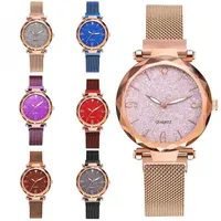 Fashion Womens Starry Watch Online Red Milan Magnet Student