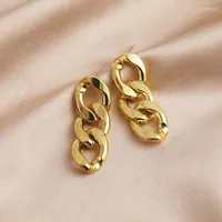 Stud Earrings Chain Metal For Women Korean Fashion Personality Geometric Woman Earring Trendy Tide Jewelry Accessories Wholesale 2023