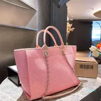 Famous Designer 2021 New Fashion Luxury High-end Pearl Embroidered Canvas Tote Bags Shoulder Bag Messenger Bags Beach Bag for Wome264k