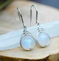 Retro Plastic Beads Dangle Earrings Metal Entanglement Eardrop Jewelry Accessories Charms Women Fashion Ear Pendants Water Drop Sh9565028