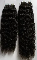 Kinky Curly Brazilian Tape Hair 100g Remy Tape In Human Hair Extensions 80pcs Skin Weft Tape In Human Hair Extensions 5579065