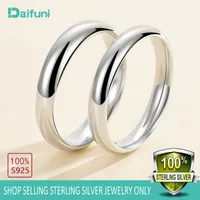 Cluster Rings Daifuni 925 Sterling Silver Smooth Circle Wedding For Women Men Classic Engagement Ring Female Fine Jewelry Lovers Gift