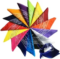 Paisley Cowboy Hip hop Bandanas Handkerchief fashion mask Printed Square riding hooded scarf Multicolors Muffler for Men Women1809243