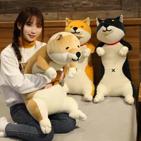Creative cute Shiba Inu dog plush toy large Akita inu doll cat animal stuffed doll cartoon soft long pillow office cushion girl bi215q