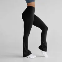 Aktywne spodnie Kobiet Flare Leggins High Taist Casual Trening Bootcut Yoga Textu Pantalones de Mujer Leggins Women Gym