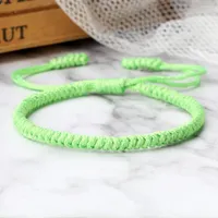 Charm Bracelets Simple Weave Rope Friendship For Woman Men Cotton Handmade Lucky Bracelet & Bangles Ethnic Jewelry Couple Gifts