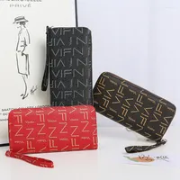 Wallets Fashion Zipper Women's Long Multi-layer Zero Wallet Handbags Coin Purse Cards Holder PU Leather Billfold