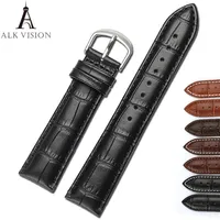 Alk Vision Watch Band Bracelet Belt Watchbands Genuine Leather Strap DIY Parts 20mm 22mm accessories266p