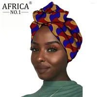 Ethnic Clothing 2023 African Style Fashion Women Headwrap Wax PrintTraditional Headtie Scarf Turban Pure Cotton S001