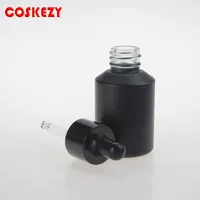 Storage Bottles Sale Well Empty Red Frosted And Matte Black 60ml Cosmetic Dropper Bottle With Glass Pipette For Makeup Packaging