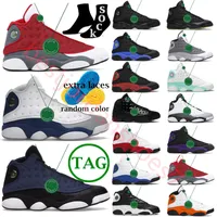 Red Flint 13s Basketball Shoes Men Jumpman Del Sol Reverse Bred Court Purple Lucky Green Trainers black grey Starfish