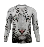 Men's T Shirts 3d Full Sleeve Lion T-shirt Cool Casual Shirt Men Long Funny Tiger Printed Tshirt Wolf