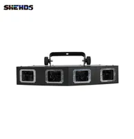 SHEHDS Stage Effect Laser Lighting 4 Head RGB Scanner Line Projector For DJ Party Disco Ball Projectors Color Music Lights Salute1048007