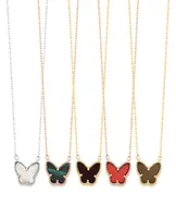 Top Quality Women Luxury Designer Necklace Titanium Steel Butterfly Pendant Necklaces5310218