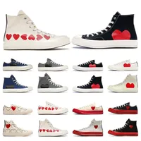 2023 voor mannen Women Casual Shoes 1970s Canvas Shoe All Stars 1970 Flat Play Black Red Eyes Multi Hearts Mens Sneakers Dames Trainers Maat 35-44