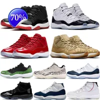 11 11s Bred Jumpman Men Women Basketball Shoes High Concord 45 Cap And Gown Win Like 96 Heiress Black Mens Stylist Sneakers218J
