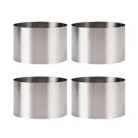 4Pcs Set 6 6 5 8 8 5cm Circular Stainless Steel Mousse Dessert Ring Cake Cookie Biscuit Baking Molds Pastry Tools 210721248O