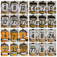 Boston'''Bruins''New Retro Ice Hockey Jerseys 37 Patrice Bergeron 16 Sanderson eSposito O'Reilly Oates Bucyk Lucic 4 Orr Neely Thomas 33 Chara Jersey