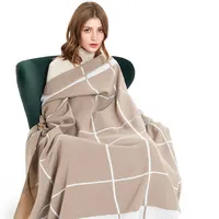 Wool air conditioning blanket 800g cashmere blanket to keep warm thickened holiday gift258y