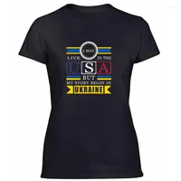 Men's T Shirts Crazy Usa   Ukraine T-Shirt For Womens Cotton Cute Comical Adult Crew Neck Big Size 3xl 4xl 5xl Camisetas