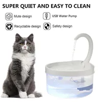 2L Fountain LED Pet Cat Feeder Blue Light USB Powered Automatic Water Dispenser Drink Filter For Cats Dogs Pet Supplier230J