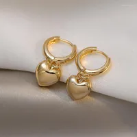 Stud Earrings 2023 Stainless Steel Heart For Women Vintage Gold Color Love Drop Earring Wedding Valentine Jewelry Gift