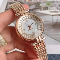 Brand Watches Women Girl crystal Big letters style Steel Band Quartz wrist Watch 52236Z