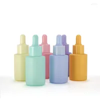 Storage Bottles 6Pcs lot 30ml Thick Glass Dropper Bottle Empty Essential Oil With Pipette Refillable Cosmetic
