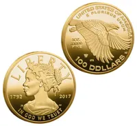 Biliboys US Coins Liberty Souvenirs en Gifts Gold Puled Commemorative Coin Statue of Liberty Collectible Home Decorations9872622