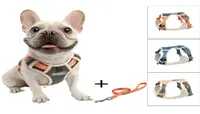 TUFF HOUND Nylon Dog Harness No Pull Harness Dog French Bulldog Adjustable Soft Puppy Harness Vest Dog Leash Set Pet Accessories Q2122918