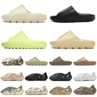 NEW Designer Sandal Blue Slide Slippers onyx Ochre RUNR MX Cream Clay Moon Grey Shoes White stone sage Desert Sand Mens women yeezzys