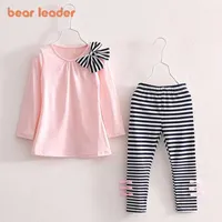 Bear Leader Kids Tracksuit Girls Clothing Sets Autumn Winter Striped Girls Clothes Outfit Suit Children Clothing 3 4 5 6 7 Year P230331