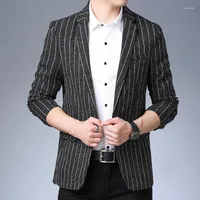 Men's Suits 2023 Men's Casual Jacket Custom Made High Quality Mens Suit Korean Slim Men Small Large Size Striped Printed