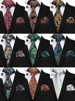 Mens Fashion Business Neck Tie Set Beautiful Floral Silk Necktie High Quality Classic Length Tie Set9858345