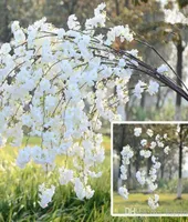 100p Artificial Cherry Blossom Branch Flower Wall Hanging Sakura 140cm for Wedding Centerpieces Artificial Decorative Flowers7683626