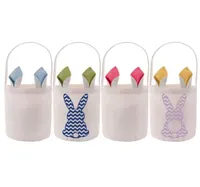 Sublimation Easter Eggs Bucket Festive DIY Blank Bunny Basket Long Ears Rabbit Basket Kids Toy Storage Bag Festival Party Tote Bag5859040