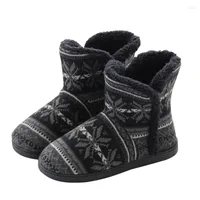 Boots Women Winter Snow Plush Comfortable Non-Slip Thick-Soled Household Shoes Casual All-Match Flat-Bottomed Cotton