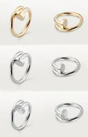 Nail Ring Designer Ring For WomenMen Gold Rings Wedding Band Titanium Steel GoldPlated Never Fade Not Allergic8519876