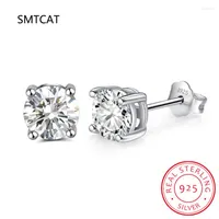 Stud Earrings 4mm D Color Moissanite Diamond Classic 925 Sterling Silver Earring For Woman Fine Jewelry Wholesale