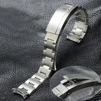 Watch Accessories Bracelet FOR Black Green Water Ghost GMT SUB Band Solid Steel Fine-tuning Buckle Strap 20 21MM Bands344r
