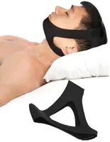 Universal Headgear Headband Snoring Cessation Neoprene Black Stop Snore Chin Strap Support Belt Anti Apnea Jaw Solution Sleep Devi9277610