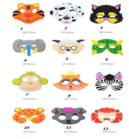 Barn fancy klänning FOAM MASK EVA Animal Masks Party Bag Filler Child Birthday Christmas Cosplay Stage Cartoon Mask Gift2551937