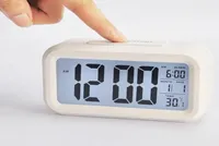 Table Clock Smart Sensor Nightlight Digital Alarm Clock with Temperature Thermometer Silent Desk Bedside Wake Up Snooze T2I517427868313