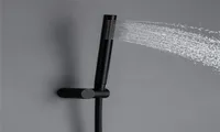 Bagnolux Copper Matter Black Round Handheld Shower Head PVC Hose Connector Adjustable Wall Holder Bathroom Accessorries 2009254451400