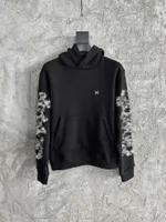 23SS 디자이너 남성용 까마귀 봄과 가을 스웨트 셔츠 패션 뼈 프린트 까마귀 긴 소매 스웨트 커플 스웨터 재킷