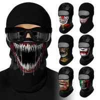 Halloween Party Skull Full Face Mask Summer Sport Balaclava Magic Scarf Outdoor Ski Cycling Mask Neck Hood Muffler Bandana Head Protector E0403