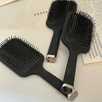 Brussage de paddle brosse brosses à cheveux femmes coussin d'air de soins capillaires peigne noire couleur avec boîte